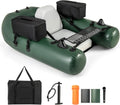 GOPLUS Bellyboat, 100 kg, 35 cm, 157 x 114 x 35 cm, regulacja ustawień, Belly Boat obciążalność do 100 kg, 2 kieszenie do przechowywania