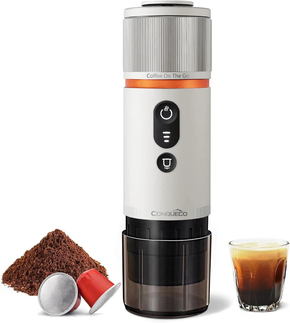 CONQUECO, Nespresso Elektryczny grzejnik, 12 V, przenośny Cafe maszyna, kemping
