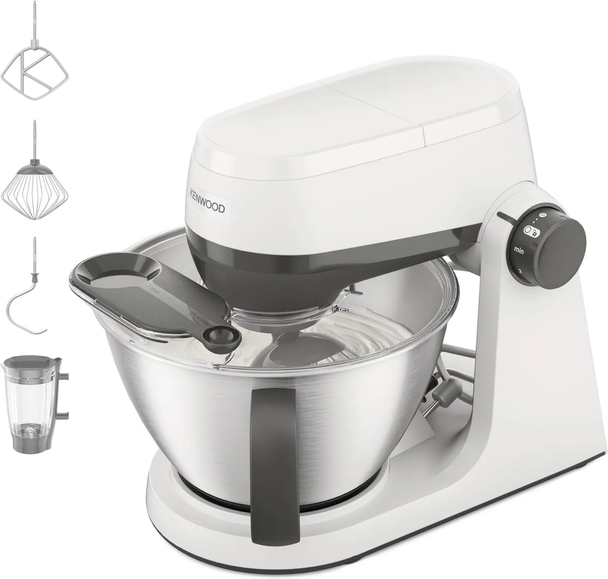 Kenwood robot kuchenny, KHC30.040 WH Blender, pizza, biały, 1, 7 kg dla chleba i pizzy