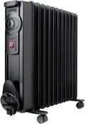 BLACK+DECKER grzejnik elektryczny, czarny+DECKER czarny+DECKER czarny+DECKER czarny+DECKER Czarny + Decker BXRA2300E Elektryczny grzejnik, 2300 W, Regulowany termostat, czarny, 11 140 mm elementy, 2 moc