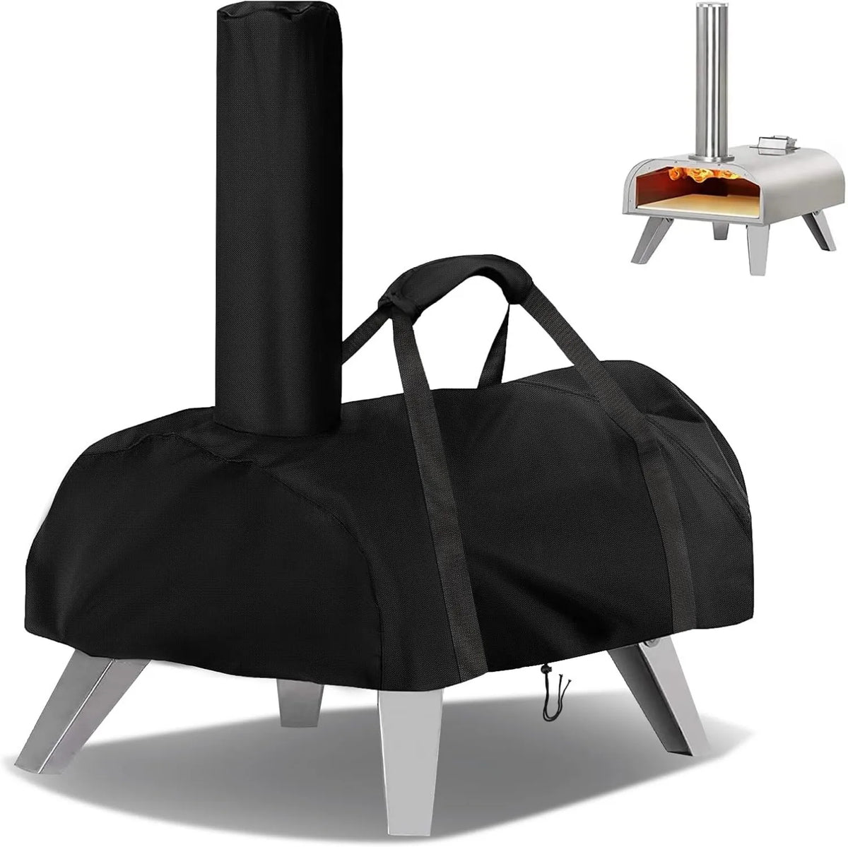 Generic, Pizza elektryczna piekarnik, 59 x 39 x 25 cm, przenośny, IP65, czarny
