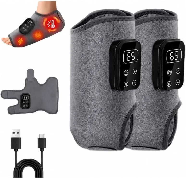 Mbuaopa, 2szt. Elektryczny grzejnik, przenośny Cheville Masseur z bezprzewodowym, 3 w 1 Elektryczny Masażer Stopy 2Pcs