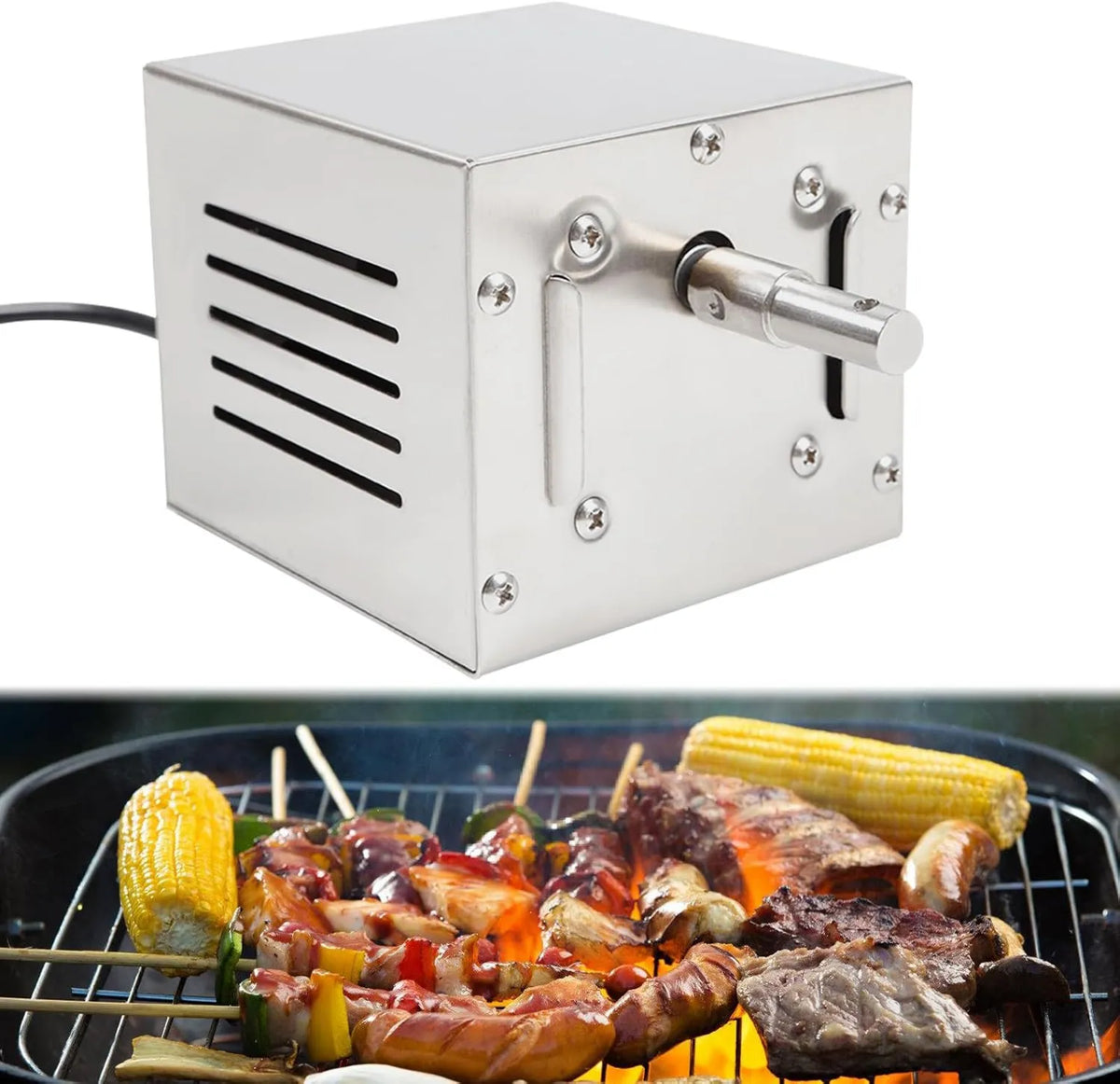 VonVVer, Silnik 2.5r / min, Grill, 25 W, 60 kg, plener, do pieczenia kozi świnia BBQ Brochette 2.5r/min
