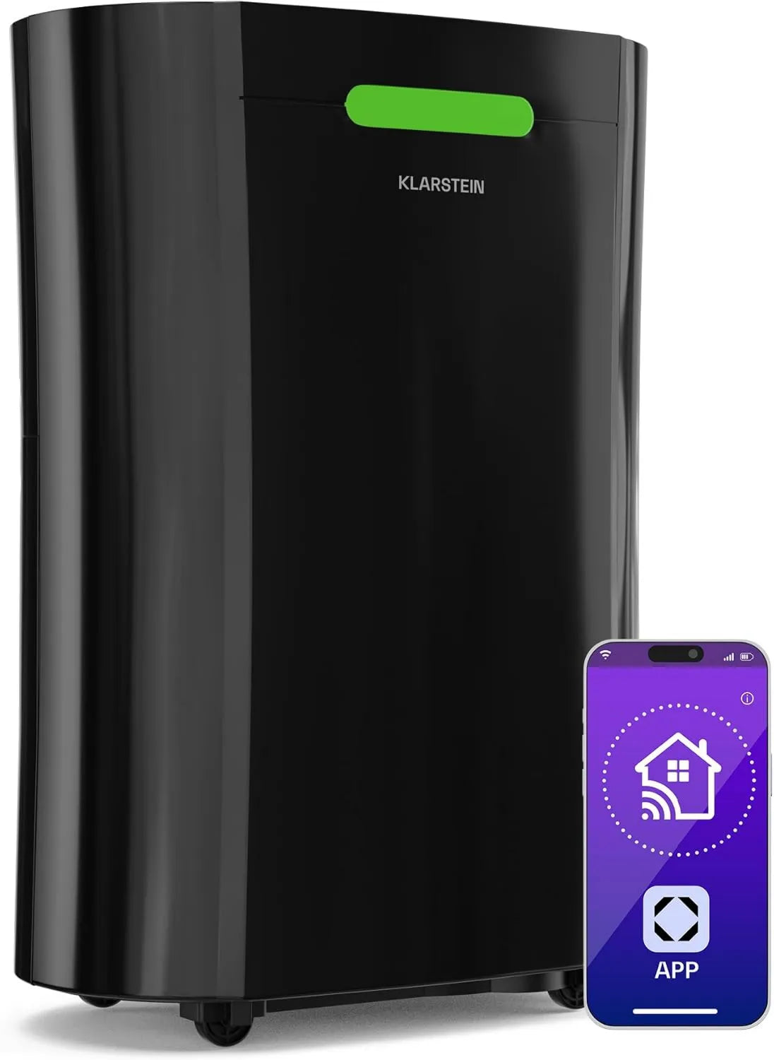 Klarstein osuszacz powietrza, 2,5 l, 39 dB, 18 m², timer, sterowanie WiFi, AeroDry Smart osuszacz powietrza, aplikacja/Alexa, filtr węglowy