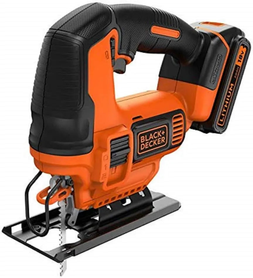 BLACK+DECKER, czarny+DECKER czarny+DECKER czarny+DECKER czarny+DECKER Czarny + Decker BDCJS18E1-QW bateria, 18 V, czarny, drewno, do drewna