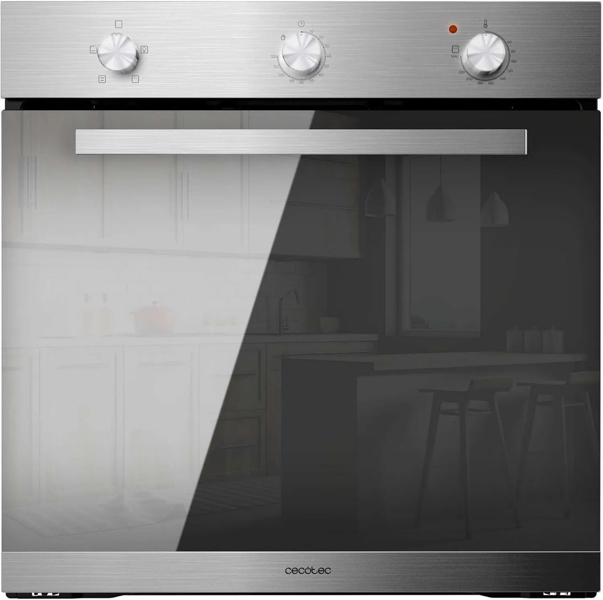 Cecotec, Bolero Hexa C136000 Elektryczny piekarnik, 77 l, 2800 W, 4 programów, klasy E-, do zabudowy, minutnik, Wentylator chłodzący, Assist para