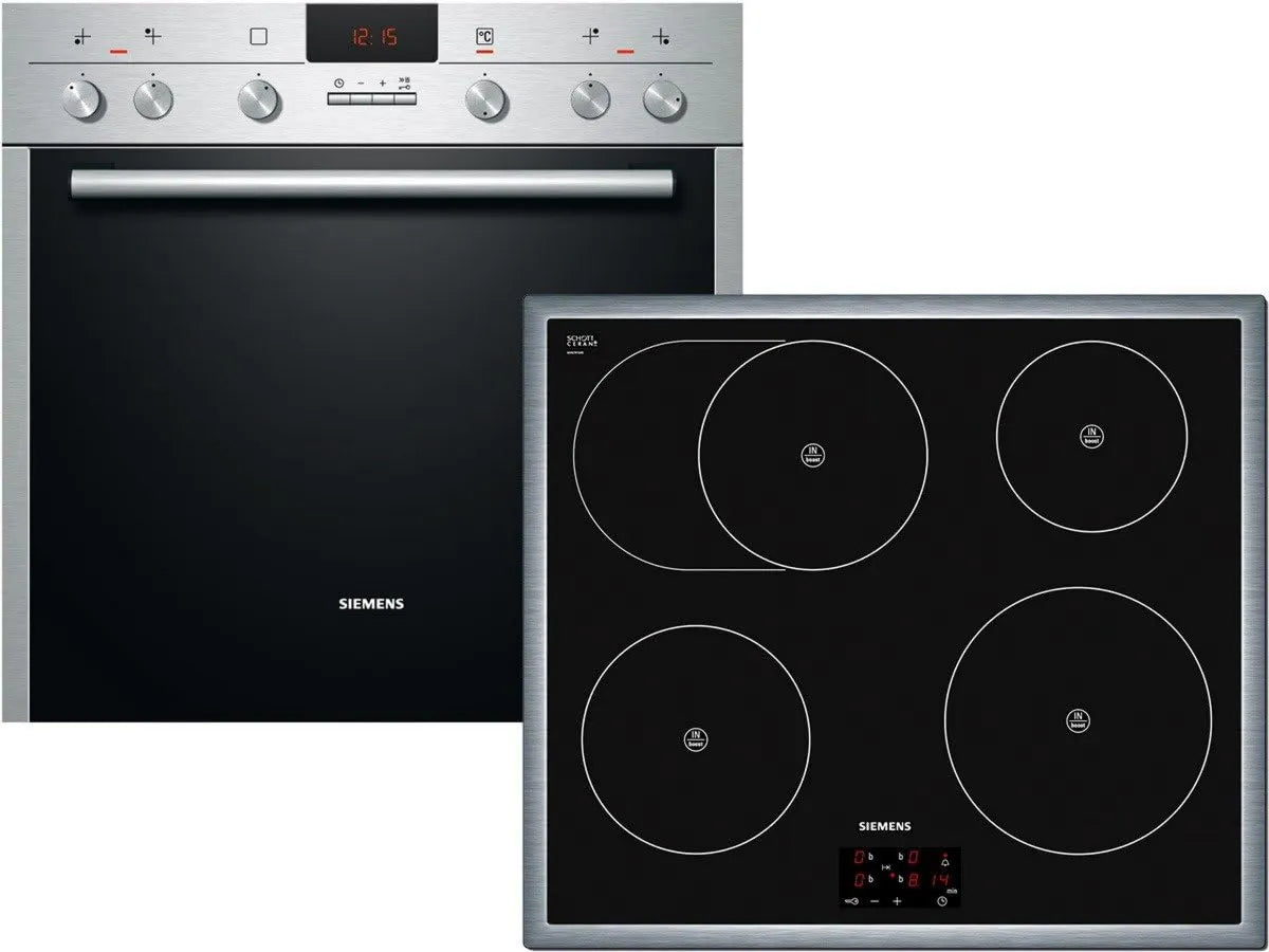 SIEMENS płyta grzewcza, EQ241EI02B płyta gazowa, built- in, Boost, efekt 3D, czarny, soft- Einzug piece, 3D gorące powietrze Plus, PowerBoost, płyta do pieczenia: