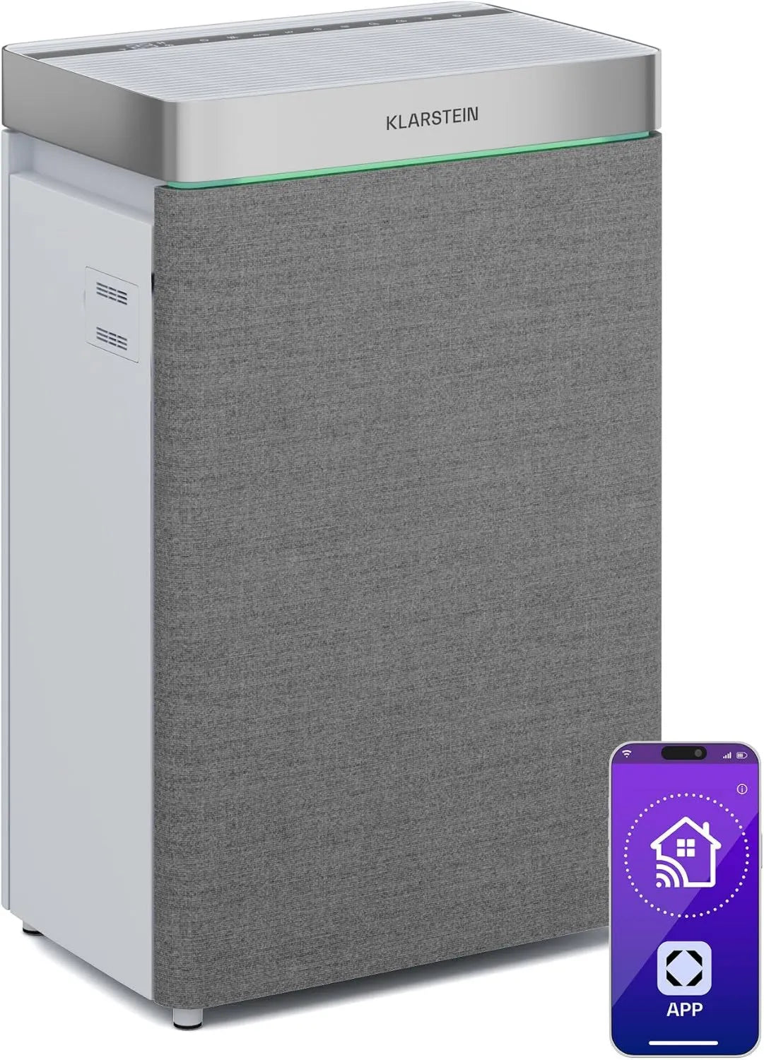 KLARSTEIN oczyszczacz powietrza, CADR 400, 6, 2 l, 400 m3 / h, WiFi, duży zbiornik, tłumik, Uwilgotnienie 1000 ml / h, Do części do 60 m²