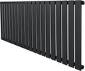 Grzejnik, 600 mm, 1400 mm, 4335 BTU, Płaski grzejnik jednokolumnowy 600 mm x 1400 mm, stal węglowa, bezpłatny zestaw do