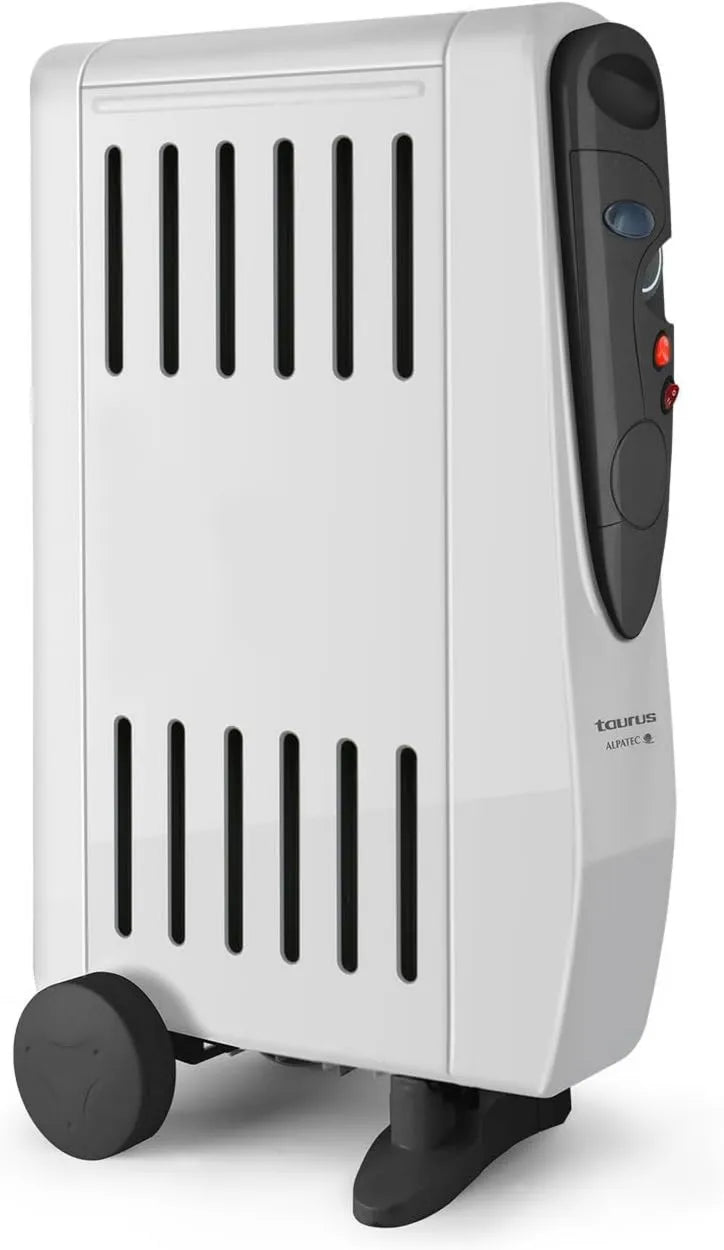 TAURUS grzejnik elektryczny, Radiatory elektryczne, 1500 W, termostat, 3 poziomów mocy, szary